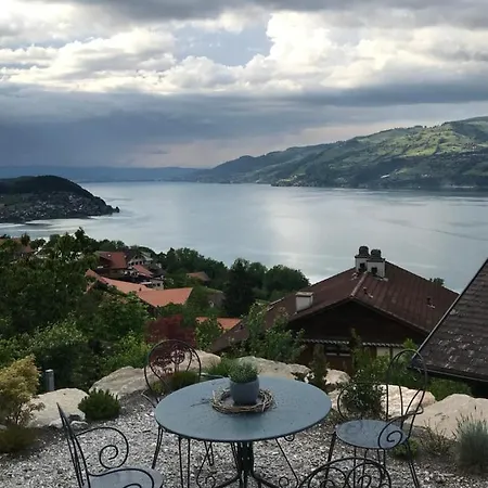 Daire Moderne Mit Panoramablick Auf Thunersee Krattigen