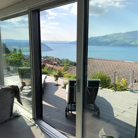 Moderne Mit Panoramablick Auf Thunersee