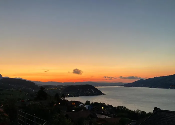 Moderne Mit Panoramablick Auf Thunersee