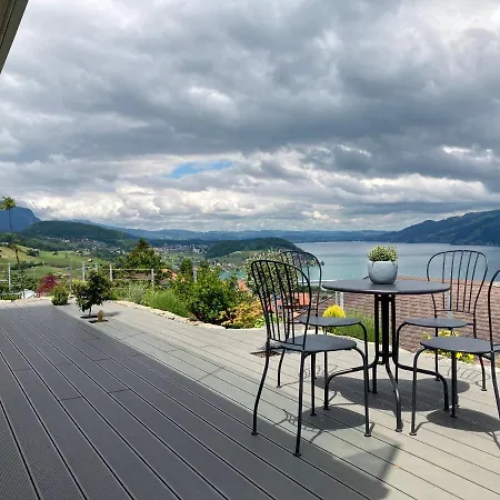 Moderne Mit Panoramablick Auf Thunersee Апартаменты Krattigen